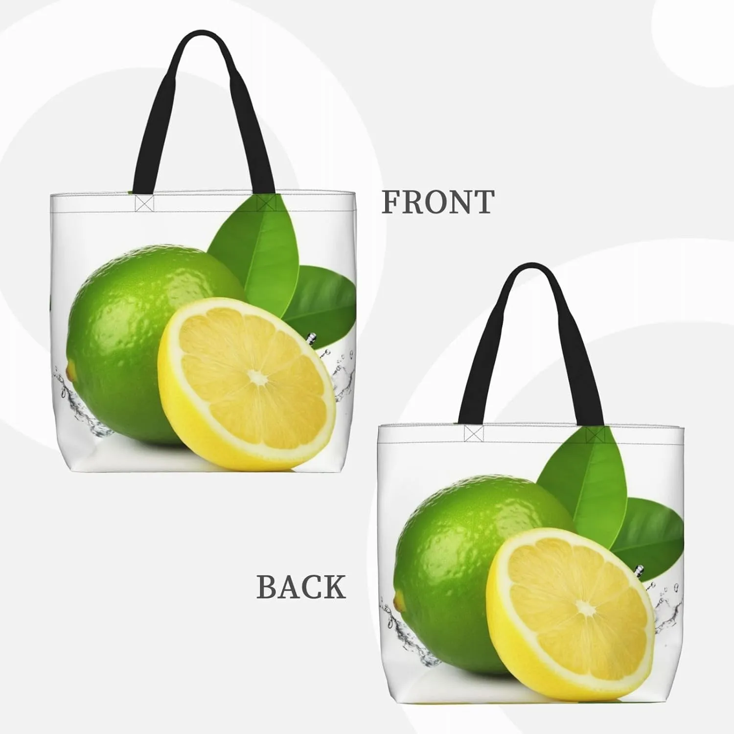 Tote Bag for Women Fire and water phoenix Shoulder Bag with Zipper Handbag Large Capacity Reusable Grocery Bag