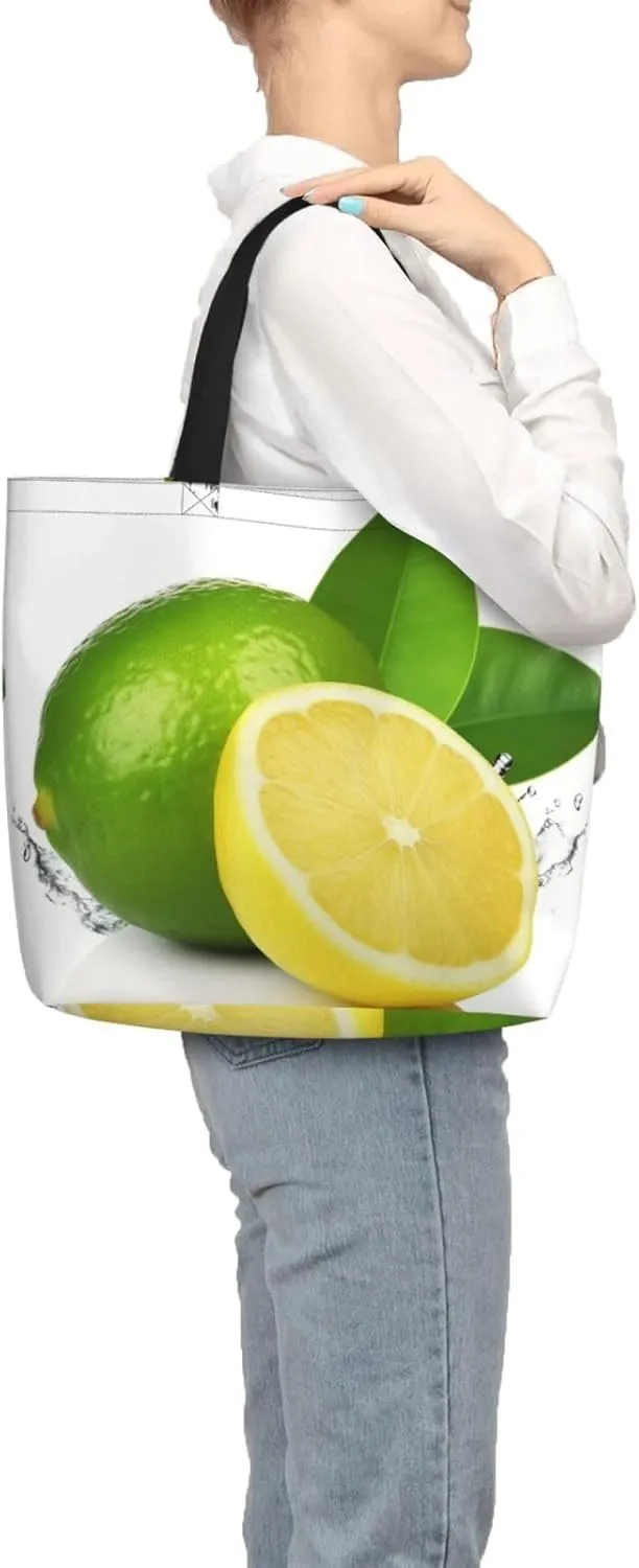 Tote Bag for Women Fire and water phoenix Shoulder Bag with Zipper Handbag Large Capacity Reusable Grocery Bag