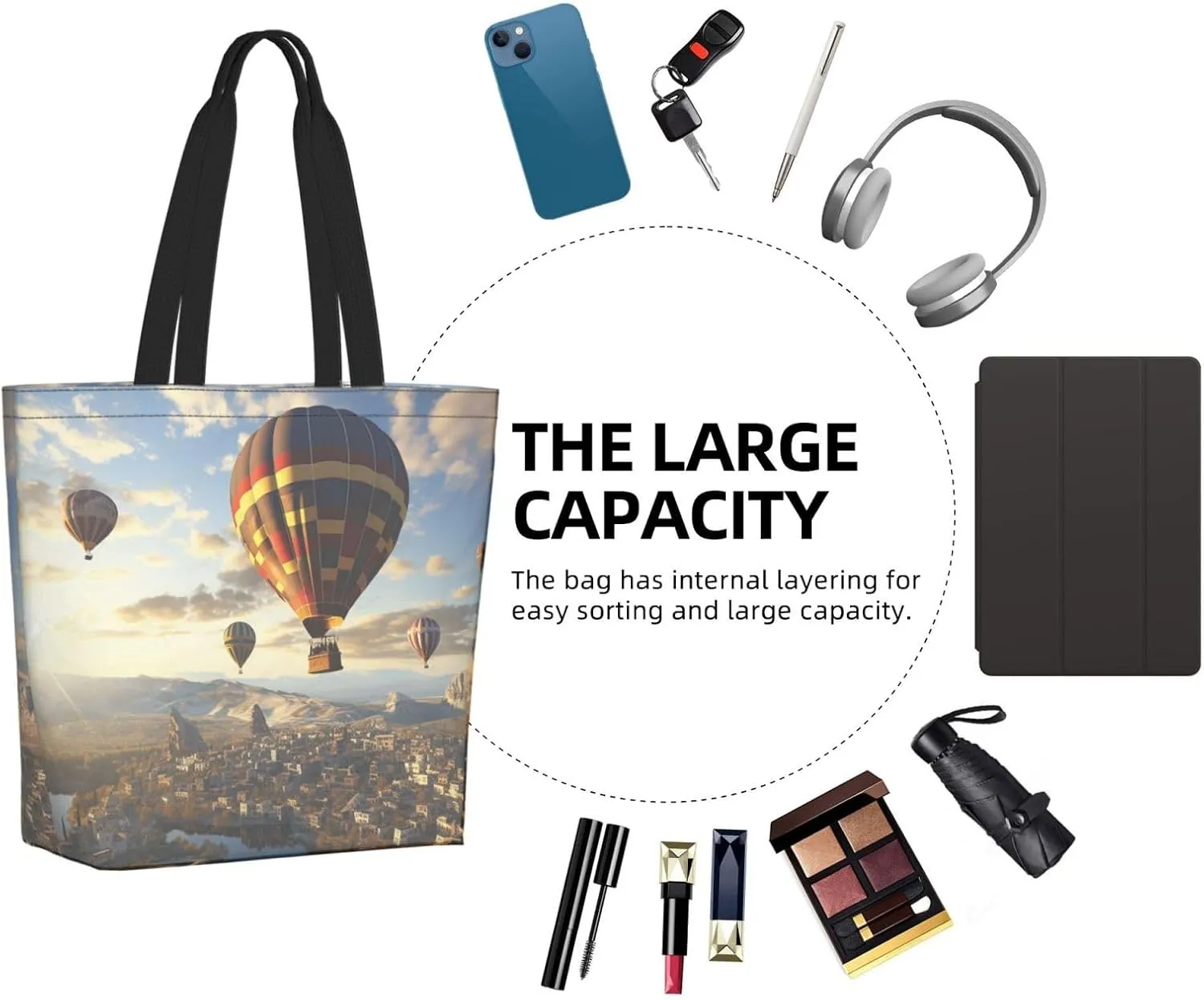 Tote Bag for Women Grocery Bag Reusable Shopping Bag black bird pattern Handbag Foldable Shoulder Bag