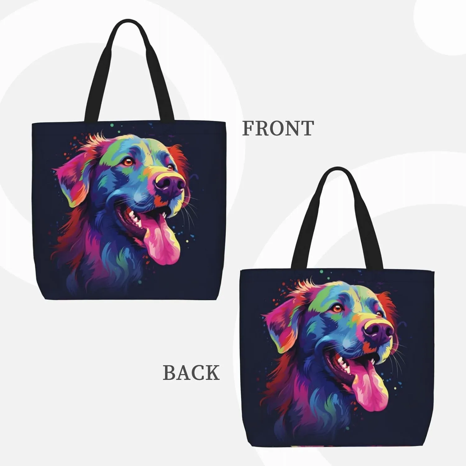 Tote Bag for Women Grocery Bag Reusable Shopping Bag Colorful Heart Tree Handbag Foldable Shoulder Bag