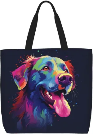 Tote Bag for Women Grocery Bag Reusable Shopping Bag Colorful Heart Tree Handbag Foldable Shoulder Bag