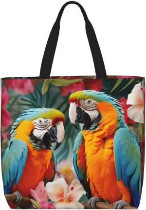 Tote Bag for Women Grocery Bag Reusable Shopping Bag Vintage Rose Blooms Handbag Foldable Shoulder Bag