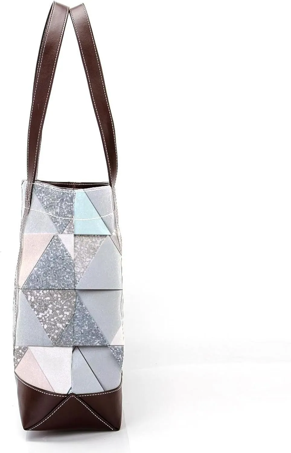 Tote Bag for Women, Large Tote Bag, Tote Bag with Zipper, Geometric Blue Yellow Fashion, Womens Tote Bag