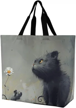 Tote Bag Grocery Bag for Women Shopping Bag Cat Pictures Handbags Beach Bag Shoulder Bag for Shopping