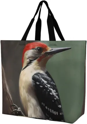 Tote Bag Grocery Bag for Women Shopping Bag Woodpecker Handbags Beach Bag Shoulder Bag for Shopping
