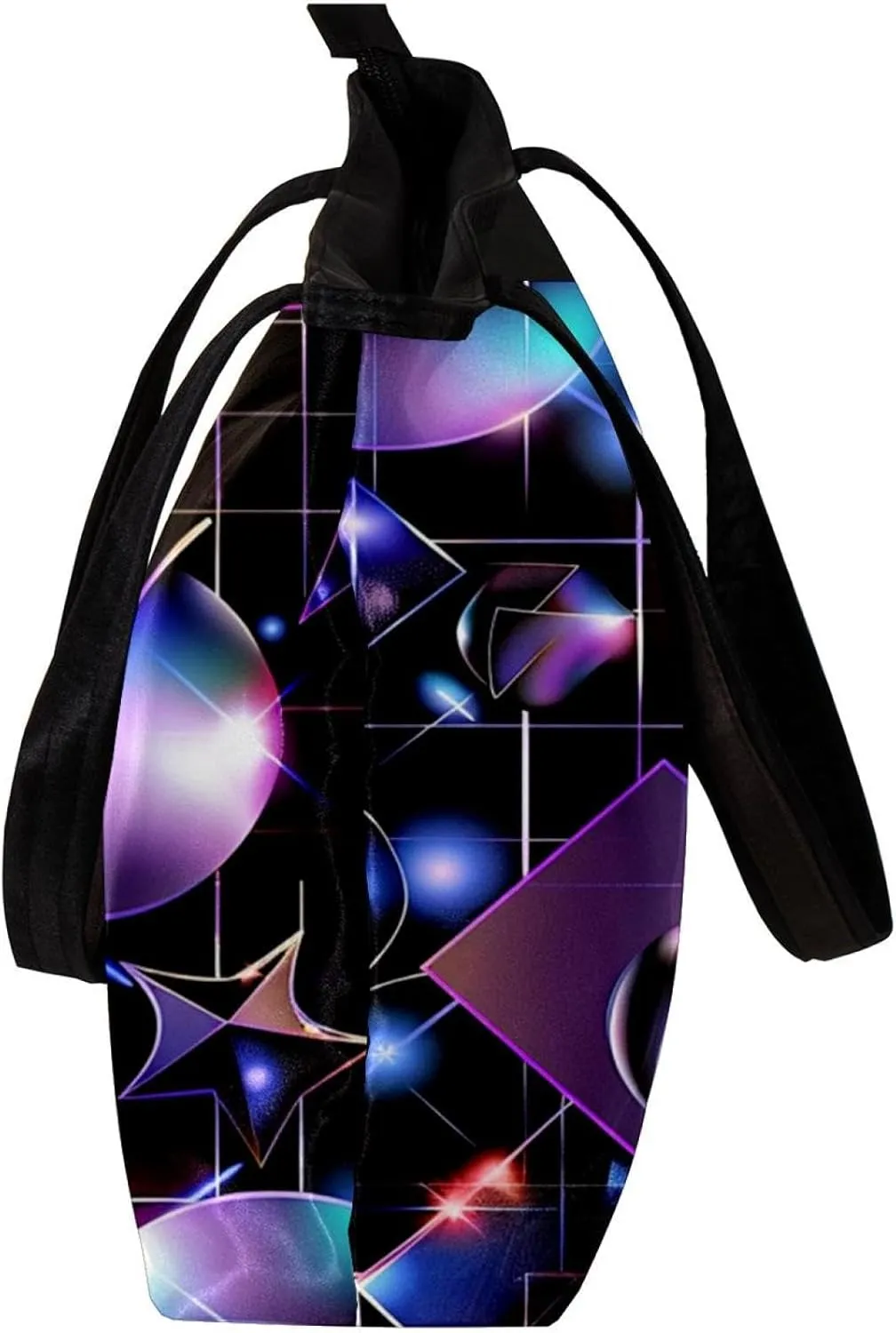 Tote Bags, Large Tote Bags for Women, Women's Tote Handbags, Modern Geometric Pattern Purple Black, Womens Tote Bags for Work