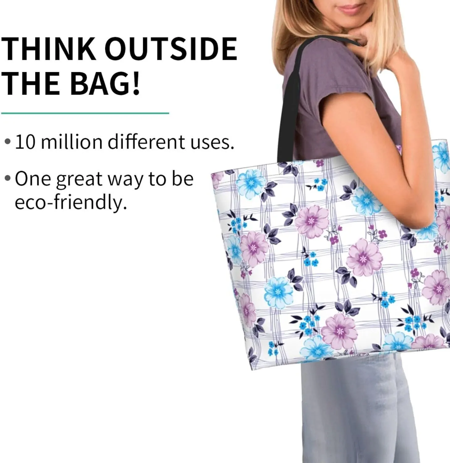 Tote Shoulder Bag Large Durable Handbag Lightweight Stylish for Daily Use-19.7x15.7x5.9 Inch