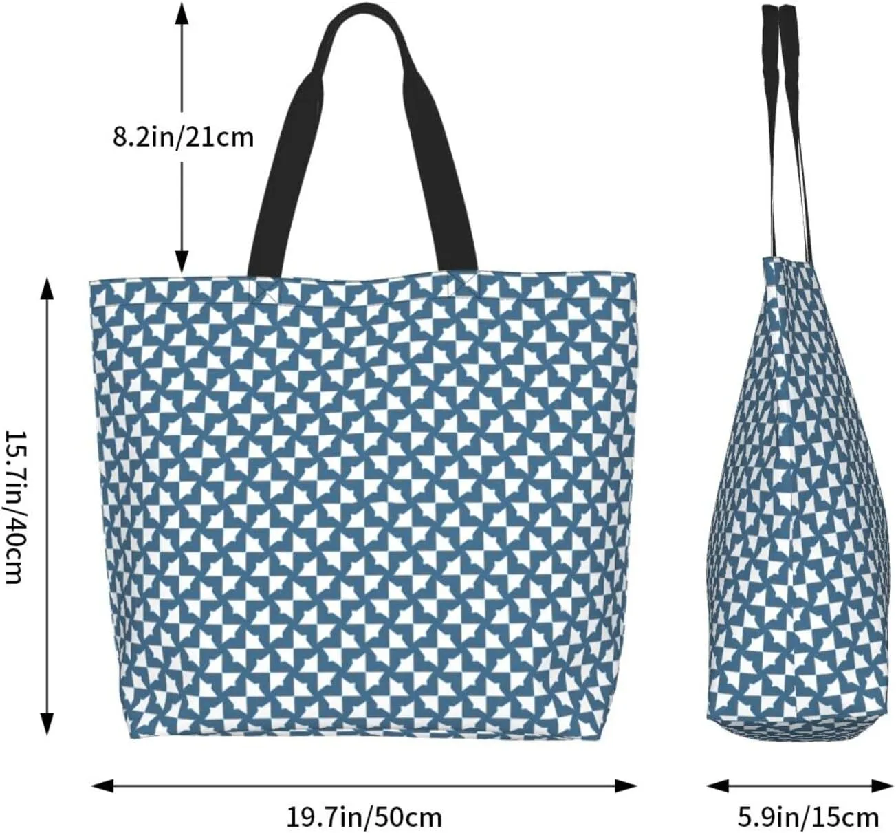 Tote Shoulder Bag Large Durable Handbag Lightweight Stylish for Daily Use-19.7x15.7x5.9 Inch