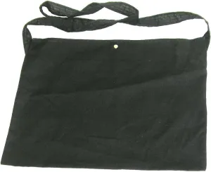 Traditional Cycling Musette Feed Race Tote Messenger Bag - Plain Black