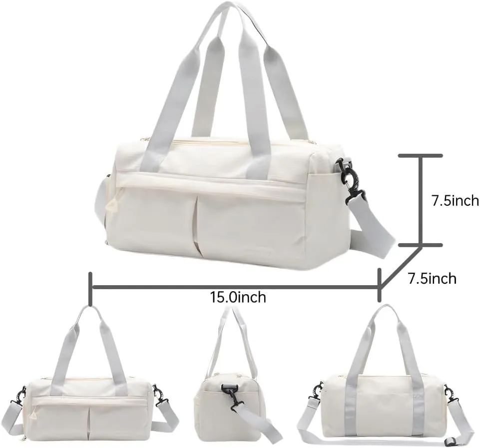 Travel Bag for Women with Shoe Compartment, Weekender Bag Gym Bag for Women, Dry-Wet Separation, Multifunctional Large Capacity and Premium Oxford Fabric (Blue)