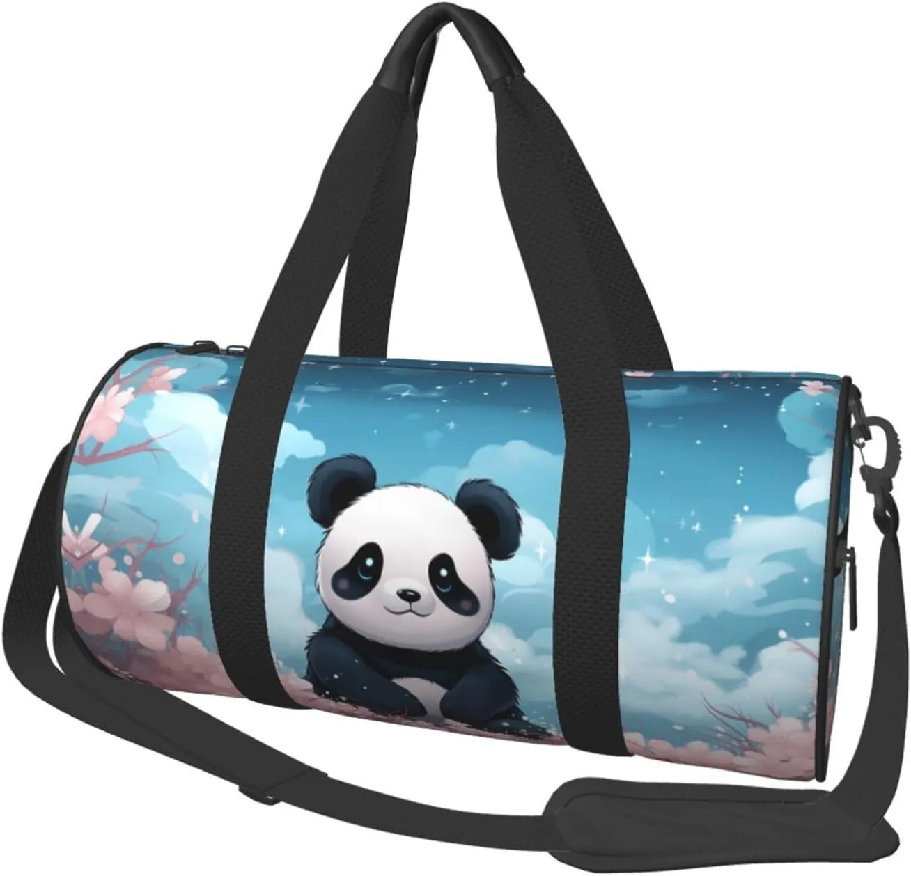 Travel Duffel Bag Foldable Weekender Overnight Bag Panda Sports Tote Gym Bags Large Capacity Lightweight Carry On Luggage Bags for Men Women