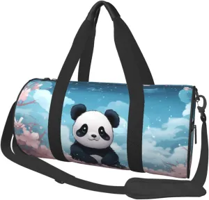 Travel Duffel Bag Foldable Weekender Overnight Bag Panda Sports Tote Gym Bags Large Capacity Lightweight Carry On Luggage Bags for Men Women