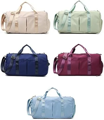 Travel Duffel Bag Gym Sports Duffle Bag with Wet Pocket & Shoes Compartment Water Resistant Luggage Packable Duffle Bag Weekender Bag for Women and Men (green)