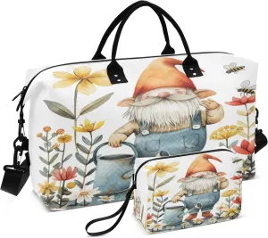 Travel Duffle Bag, Dwarf Waters The Flowers Gym Bag with Storage Bag Weekender Overnight Bag for Men Women Trip Sports Yoga
