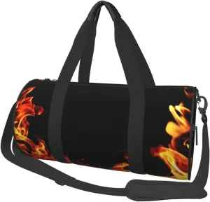Travel Duffle Bag for Men Women, Flame Fire Hell Duffle Bags for Sport Gym Overnight Luggage