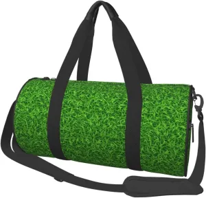 Travel Duffle Bag for Men Women, Green Grass Print Duffle Bags for Sport Gym Overnight Luggage