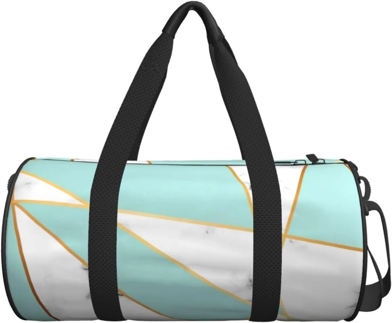 Travel Duffle Bag for Men Women, Marble Golden Lines Marbling Duffle Bags for Sport Gym Overnight Luggage