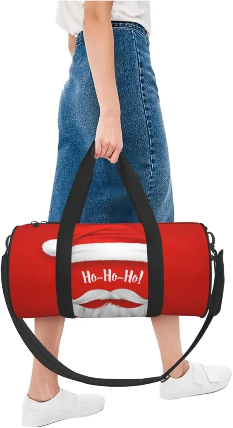 Travel Duffle Bag for Men Women, Santa Claus Christmas Duffle Bags for Sport Gym Overnight Luggage