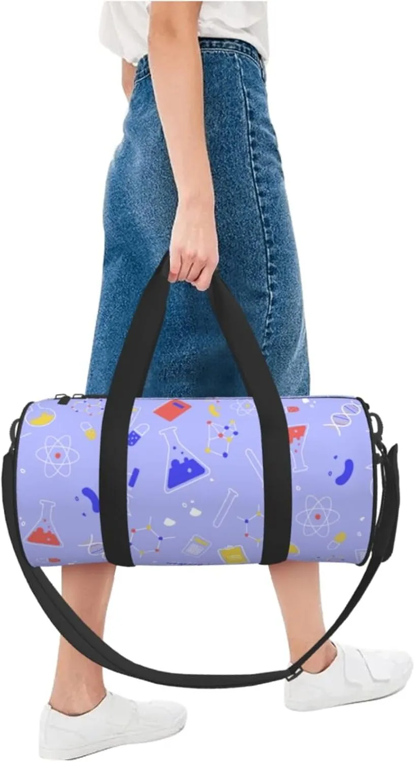Travel Duffle Bag for Men Women, Science Education Duffle Bags for Sport Gym Overnight Luggage