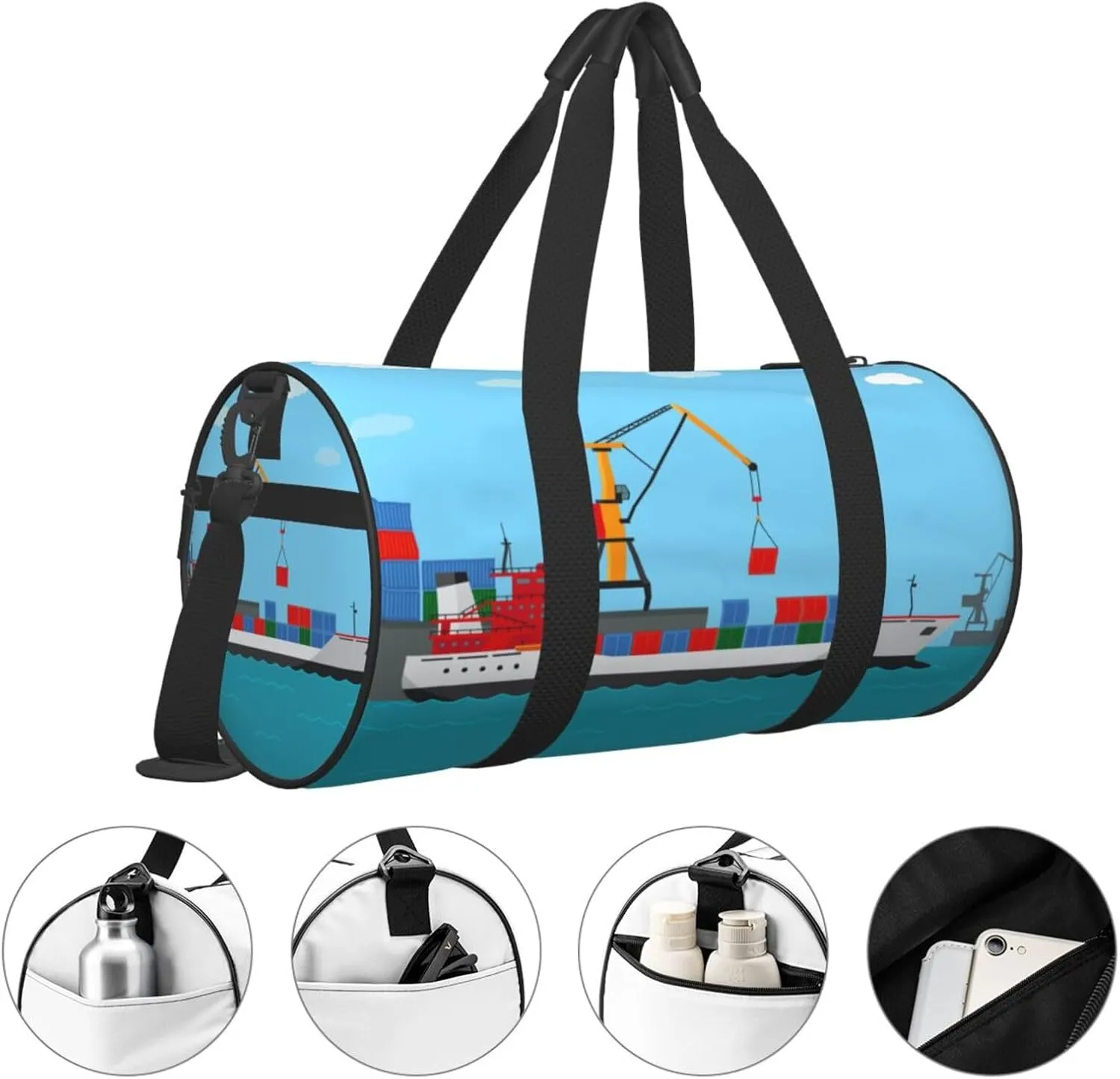 Travel Duffle Bag for Men Women, Shipping Water Transport Duffle Bags for Sport Gym Overnight Luggage