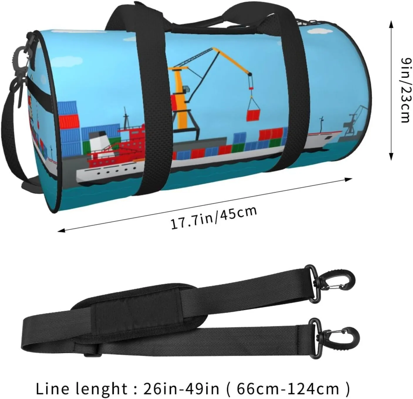 Travel Duffle Bag for Men Women, Shipping Water Transport Duffle Bags for Sport Gym Overnight Luggage