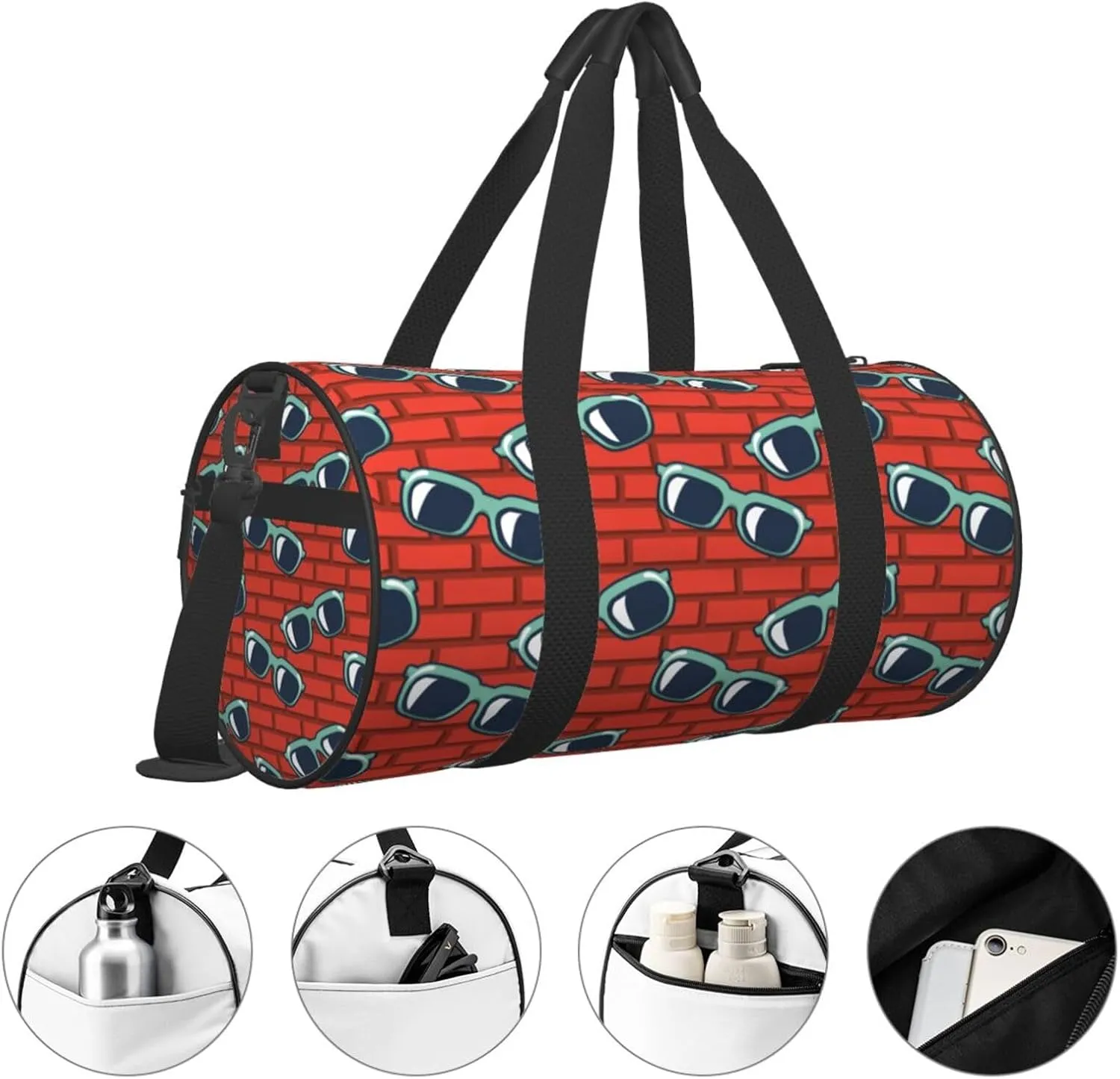 Travel Duffle Bag for Men Women, Sunglasses Duffle Bags for Sport Gym Overnight Luggage