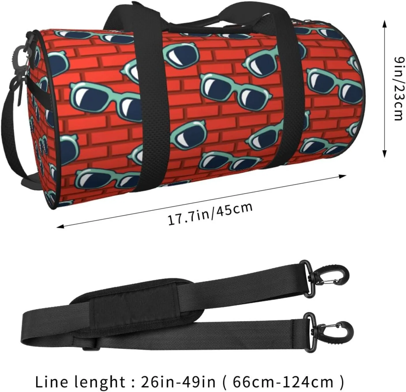 Travel Duffle Bag for Men Women, Sunglasses Duffle Bags for Sport Gym Overnight Luggage