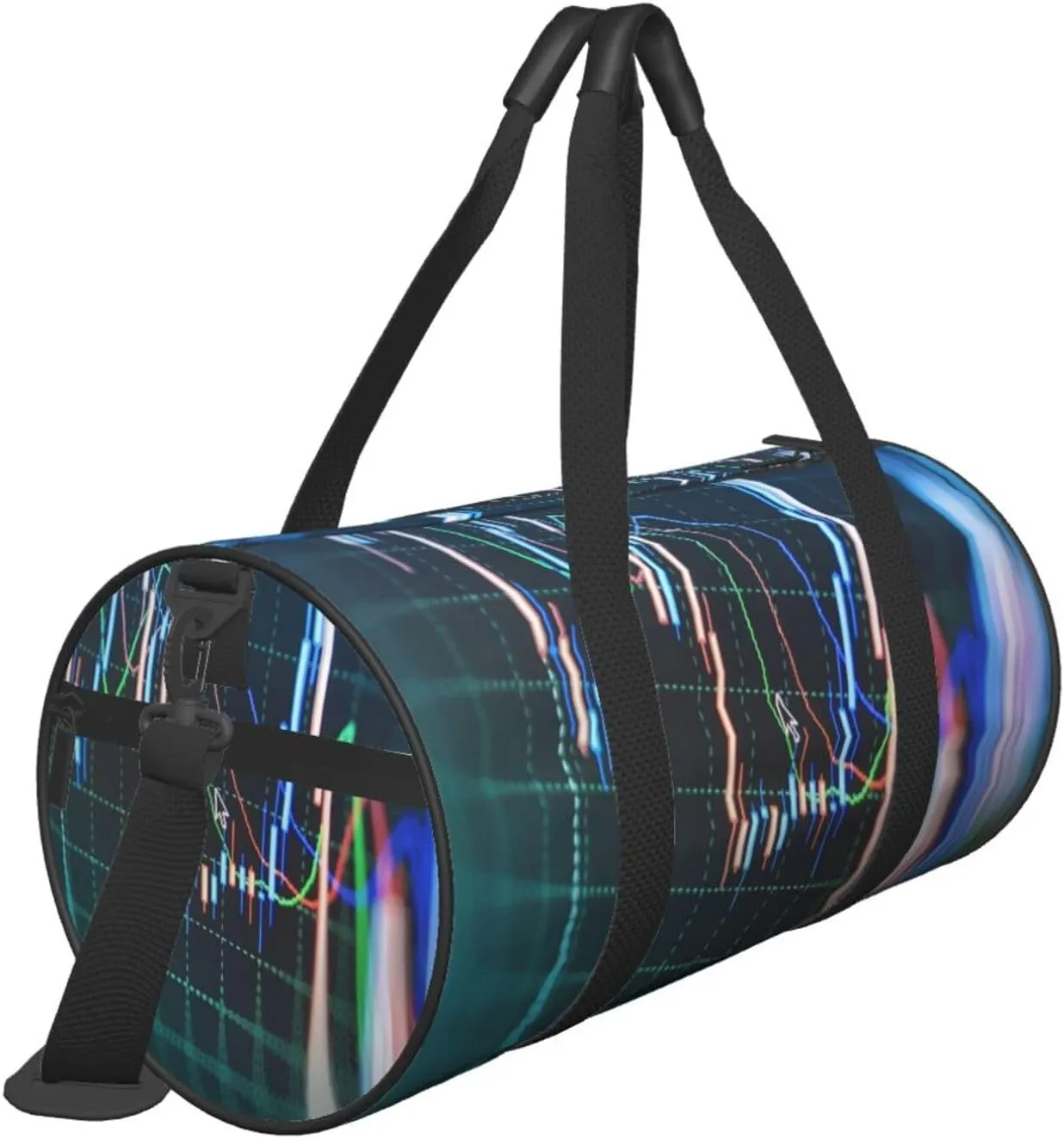 Travel Duffle Bag for Men Women, Trade Stock Market Duffle Bags for Sport Gym Overnight Luggage