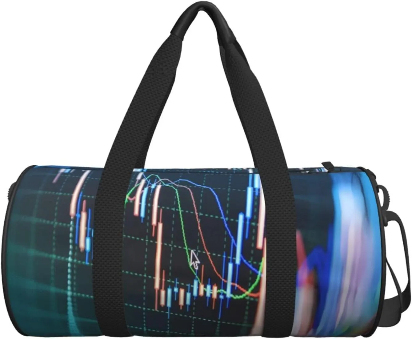 Travel Duffle Bag for Men Women, Trade Stock Market Duffle Bags for Sport Gym Overnight Luggage