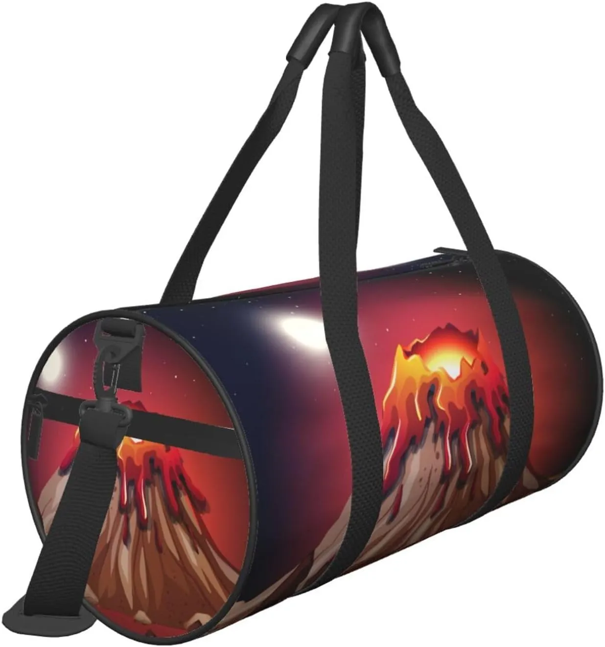 Travel Duffle Bag for Men Women, Volcano Eruption Duffle Bags for Sport Gym Overnight Luggage