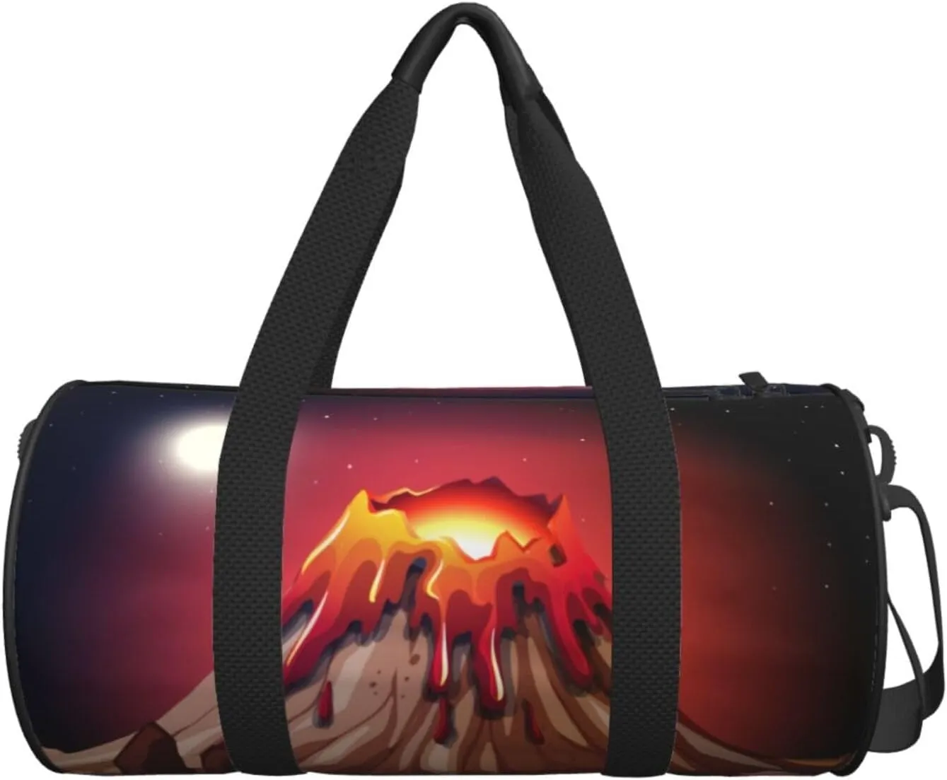 Travel Duffle Bag for Men Women, Volcano Eruption Duffle Bags for Sport Gym Overnight Luggage