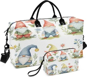 Travel Duffle Bag, Plants Dwarf Gym Bag with Storage Bag Weekender Overnight Bag for Men Women Trip Sports Yoga
