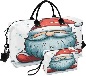 Travel Duffle Bag, Tired Dwarf Gym Bag with Storage Bag Weekender Overnight Bag for Men Women Trip Sports Yoga