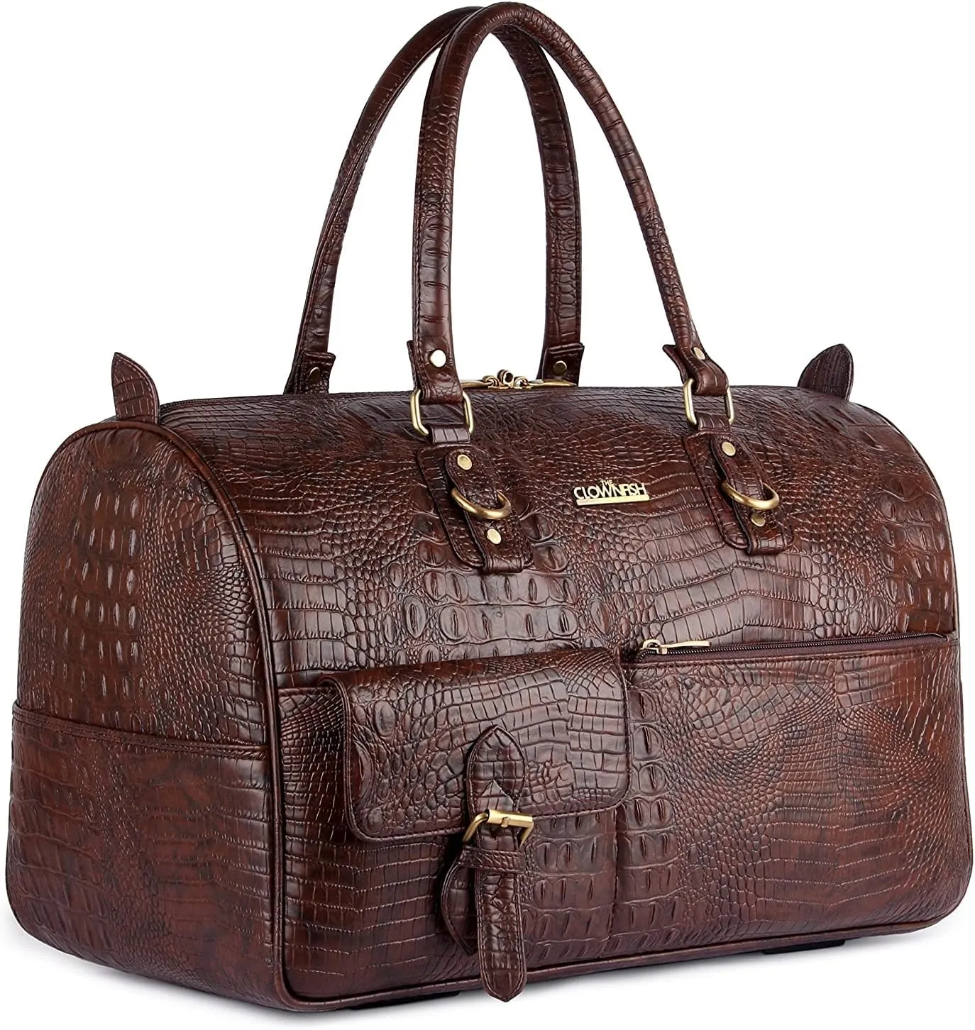 Travel Duffle Bag Unisex Leatherette Bag 34 LTR Soft Sided (Dark Brown) design suitable for both men and women Travel Bag For Gift