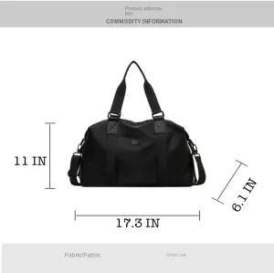 Travel Duffle Bag Waterproof Weekender Bag Carry On Tote Bags for Women, Duffel Bag Sport Gym Bag for Men Women Hospital Bag for Delivery Overnight Bag Luggage Bag (Black)