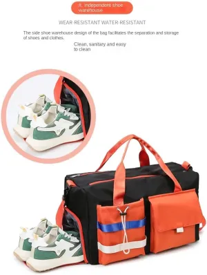 Travel Duffle Bag Waterproof Weekender Bag Carry On Tote Bags for Women, Duffel Bag Sport Gym Bag for Men Women Hospital Bag for Delivery Overnight Bag Luggage Bag (orange)