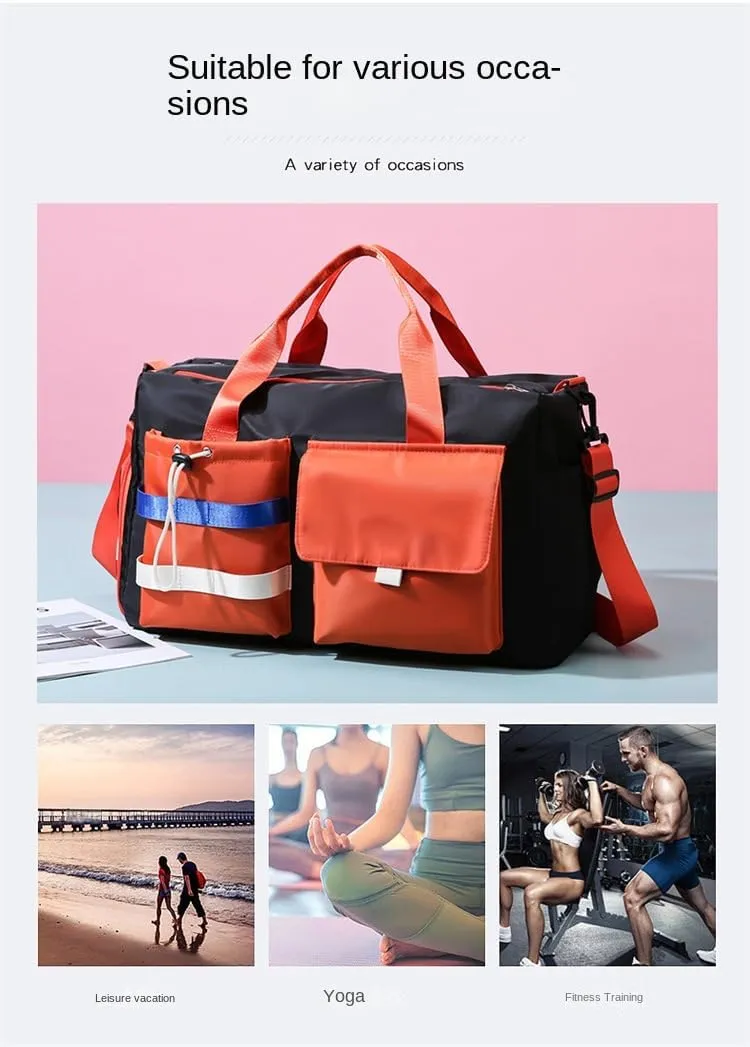 Travel Duffle Bag Waterproof Weekender Bag Carry On Tote Bags for Women, Duffel Bag Sport Gym Bag for Men Women Hospital Bag for Delivery Overnight Bag Luggage Bag (orange)