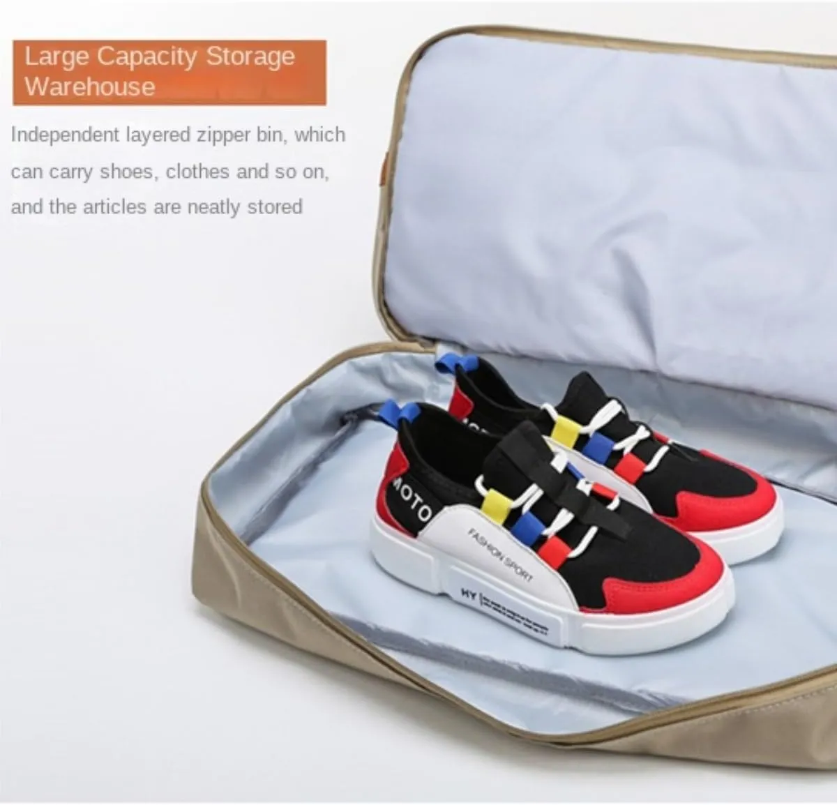 Travel Duffle Bag Waterproof Weekender Bag Carry On Tote Bags for Women, Duffel Bag Sport Gym Bag for Men Women Hospital Bag for Delivery Overnight Bag Luggage Bag (orange)