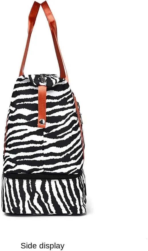 Travel Duffle Bag Waterproof Weekender Bag Carry On Tote Bags for Women, Duffel Bag Sport Gym Bag for Men Women Hospital Bag for Delivery Overnight Bag Luggage Bag (zebra print)