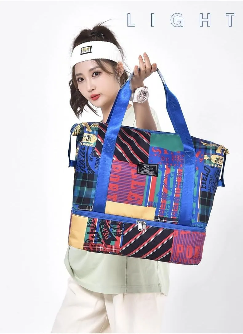 Travel Duffle Bag Waterproof Weekender Bag Carry On Tote Bags for Women, Duffel Bag Sport Gym Bag for Men Women Hospital Bag for Delivery Overnight Bag Luggage Bag (zebra print)
