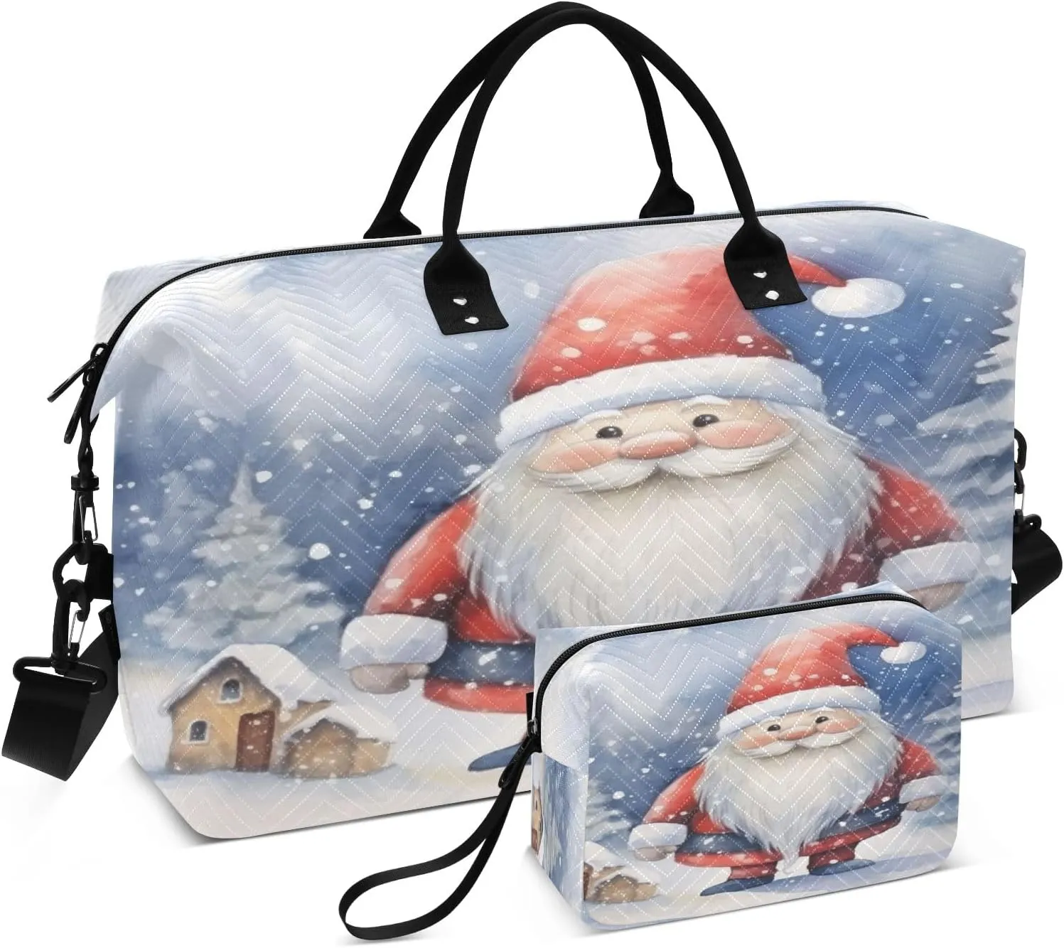 Travel Duffle Bag, Winter Dwarf Gym Bag with Storage Bag Weekender Overnight Bag for Men Women Trip Sports Yoga