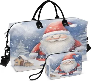 Travel Duffle Bag, Winter Dwarf Gym Bag with Storage Bag Weekender Overnight Bag for Men Women Trip Sports Yoga