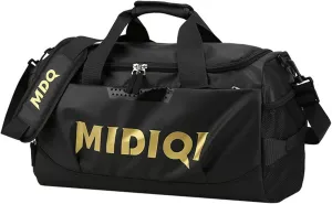 Travel Duffle Bags, Gym Bags for Men with Zippers and Handles, Waterproof Oxford Cloth Large Capacity Travel Bag for Travel, Gym, Weekend (Gold Print)