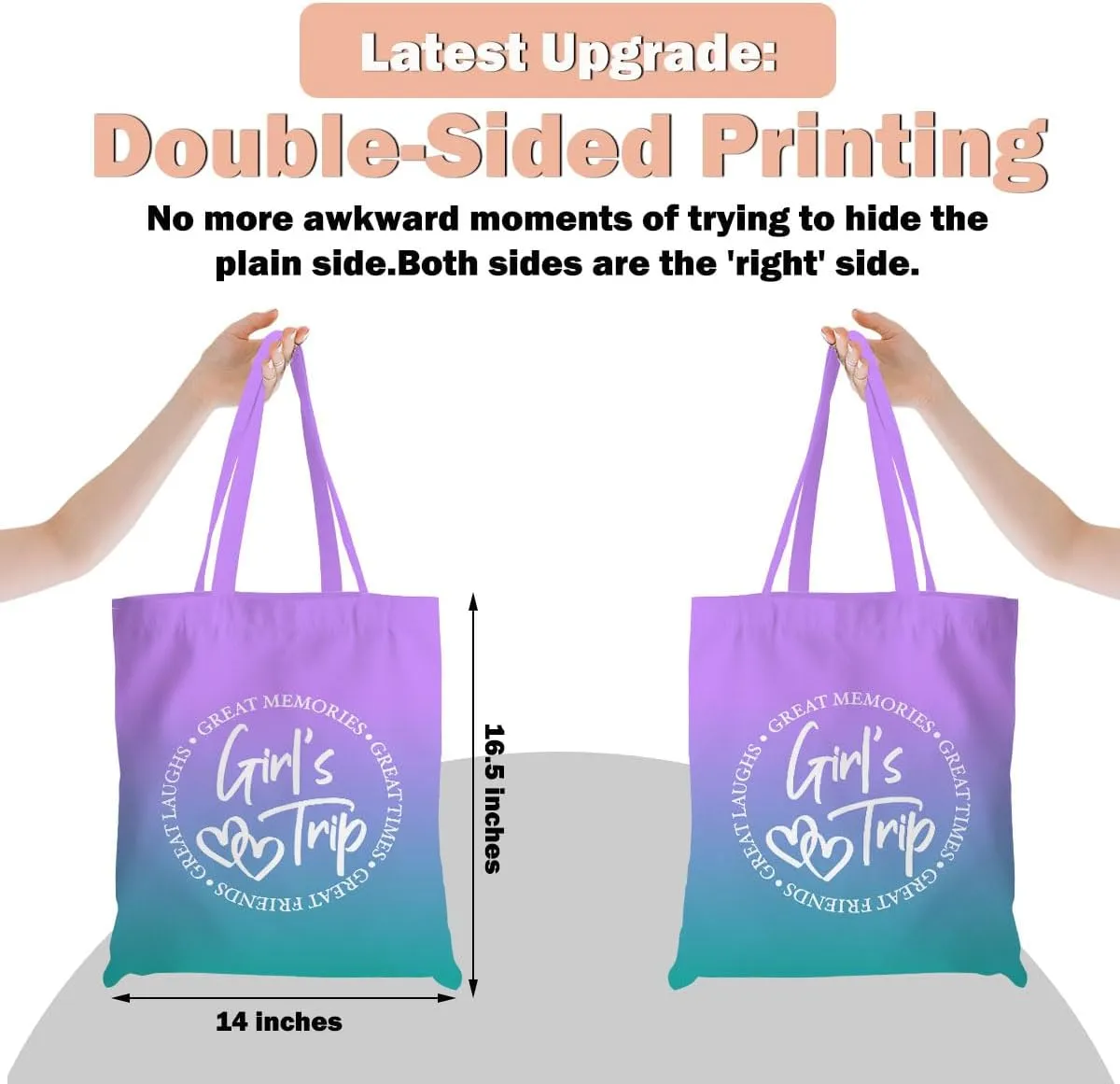 Travel Gifts, Weekend Vacation Trip Tote Bag, Weekender Bags for Women Friends, Friendship Gifts