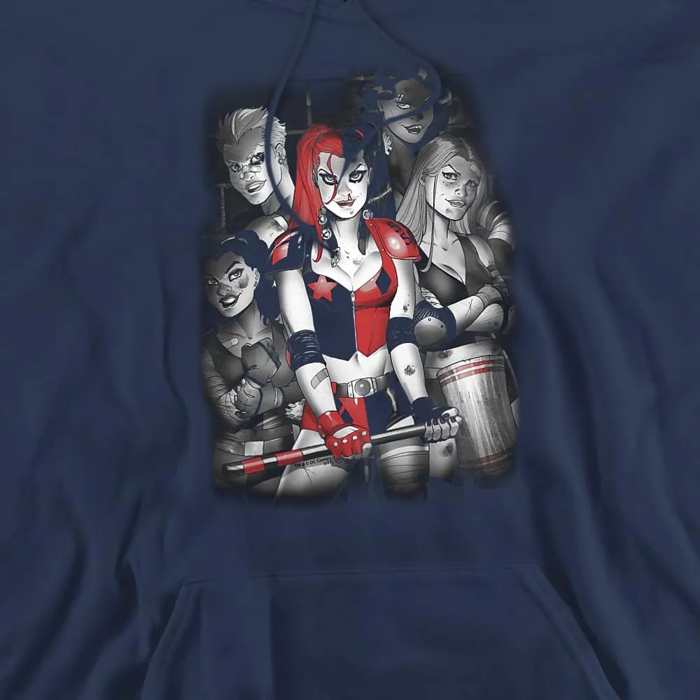Trevco Batman Bad Gals Bw Unisex Adult Pull-Over Hoodie