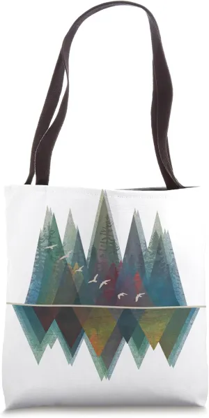 Triangles Nature at Sunset Tote Bag
