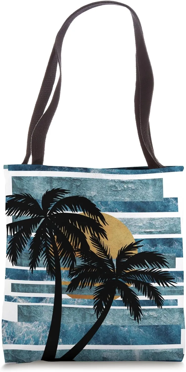 Tropical Oceanic Sunset Strips Tote Bag