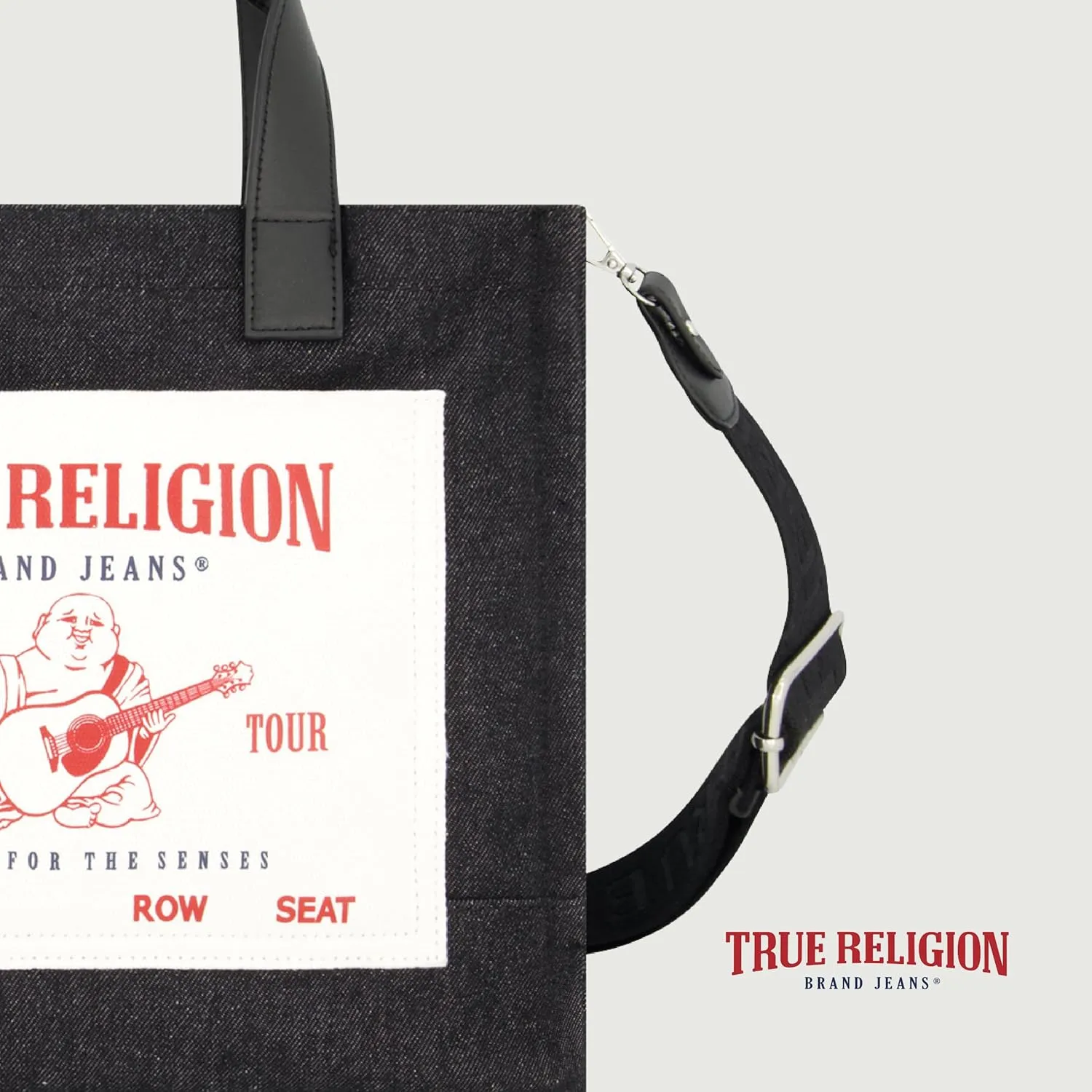 True Religion Tote, Women's Medium Travel Shoulder Bag with Adjustable Strap