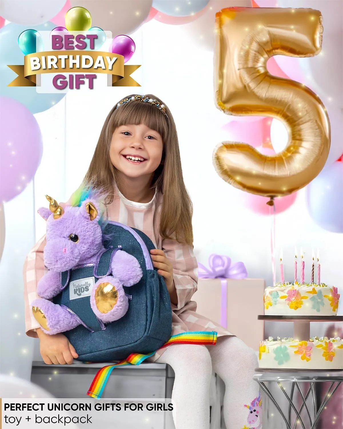 Unicorn Toys for Girls Age 4-6, Unicorn Gifts for 4 Year Old Girl, Birthday Gift 5 Year Old Boy, Small Toddler Backpack Age 2-6 (10’’h) w Detachable Purple Toy, Side&Inner Pockets, Reflective Logo
