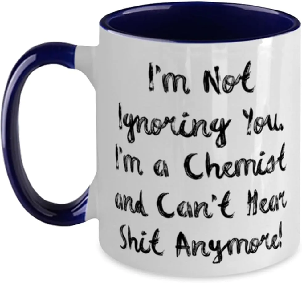 Unique Chemist Two Tone 11oz Mug, I'm Not Ignoring You. I'm a Chemist and Can't Hear Shit!, Epic Cup For Coworkers From Friends, Chemist mug, Chemist tshirt, I heart chemistry tote bag, Periodic table